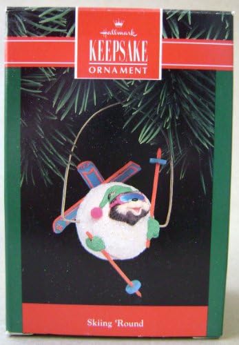 Hallmark Keepsake Skiing "Round Christmas Tree Ornament"
