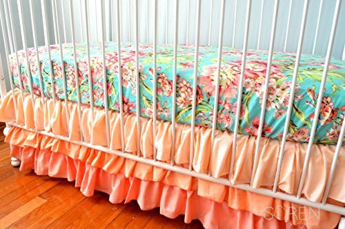 Soren by Angelique Coral Floral Bliss Ombre Crib Bedding