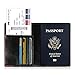 Fintie Passport Holder Travel Wallet - Premium Vegan Leather RFID Blocking Case Cover - Securely Holds Passport, Business Cards, Credit Cards, Boarding Passes, Dual Color