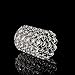 Feyarl Crystal Makeup Brush Holder Office Pen Pencil Holder Pot Candle Holder Votive Candle Lantern for Wedding Home Christmas Deco Gift (Silver)