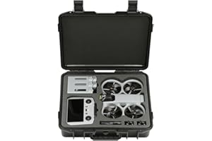 Waterproof Hard Case for DJI Avata 360, Travel Carrying Case with Shoulder Strap, Shockproof Storage Organizer Bag for Fly Mo
