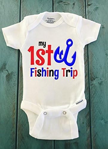 My First Fishing Trip ONESIE ® brand Gerber Onesie Bodysuit - Funny Onesie - Shower gift - baby clothes - newborn onesie