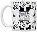 Dog Owner Gifts Best Pug Dad Ever Paw Pattern Gift Coffee Mug Tea Cup Bone Pattern