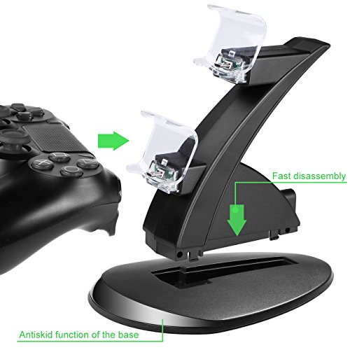 image for CPPSLEE PS4 Controller Charger Dock With IC ,USB Dual Charger Station 