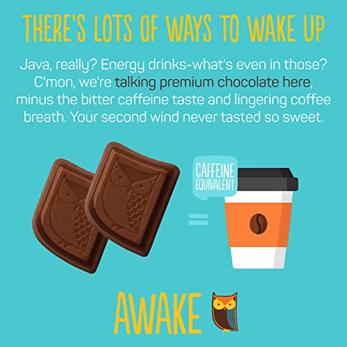 AWAKE Caffeinated Chocolate Bites Coffee Alternative Low Calorie Snacks Bite Size Energy