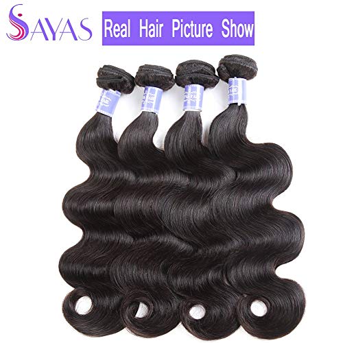 Sayas-Hair-10A-Grade-Brazilian-Body-Wave-Human-Hair-Bundles-Weave-Hair-Human-Bundles-Brazilian-Virgin-Hair-For-African-Americans-Women-3-Bundles-Total-300g105oz-10-12-14-Inch