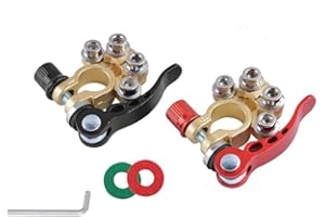 2 PCS Battery Terminal Clamp Connectors,Quick Release SAE/JIS Type A Terminals,Car Battery Terminal Connector Quick Release D