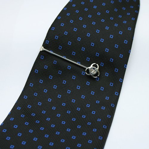ZAUNICK Biohazard Tie Clip Sterling Silver
