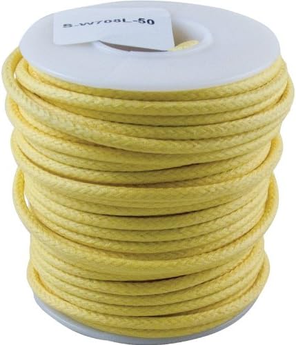 Wire - 20 AWG, Solid Core, 50', Lacquered Cloth Cover, Yellow, 600 Volt