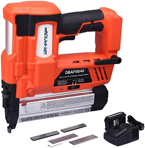 BHTOP Cordless Nailer & Stapler- 2 in 1 18Ga Heavy Tool With 18Volt 2Ah Lithium-ion Rechargeable Battery(Charger and Carrying Case） (1 Battery) - Thumbnail 6