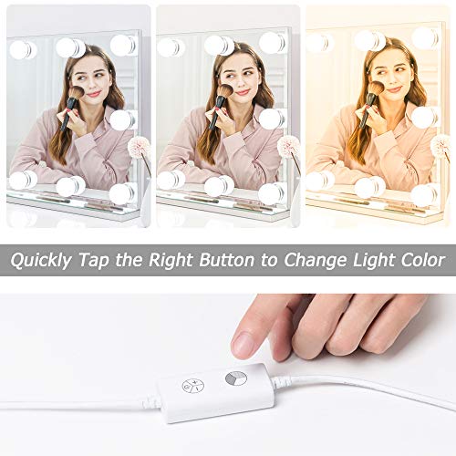 Waneway Hollywood Vanity Mirror with Lights, Lighted Makeup Mirror with