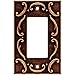 BRAINERD 64277 French Lace Single Decorator Wall Plate / Switch Plate / Cover, Sponged Copper