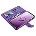 LK Case for Galaxy S9,[Wrist Strap] Luxury PU Leather Wallet Flip Protective Case Cover with Card Slots and Stand for Samsung Galaxy S9 (Purple)
