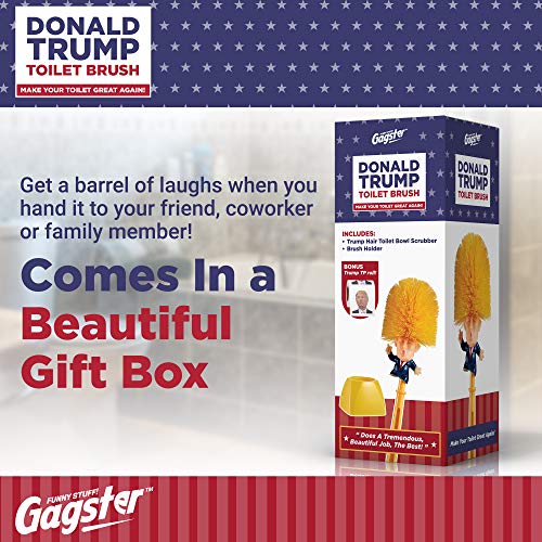 image for Gagster Donald Trump Toilet Brush and Trump Toilet Paper Roll Bundle -