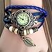 6 Pcs Lot Wholesale Vintage Wrap Around Women's Bead Leaf Bracelet Quartz Watch LOTW047