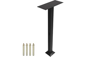 MEIYIHUI 31.5" H Heavy Duty Outside Mailbox Post, Steel Mailbox Stand, Mounting Stand for Concrete