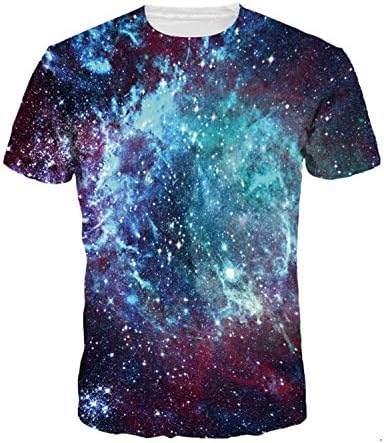 Darkey Wang Men Fashion T-shirts Creative 3D Tee Print Leisure Sports Short Sleeve T-shirt(XL)