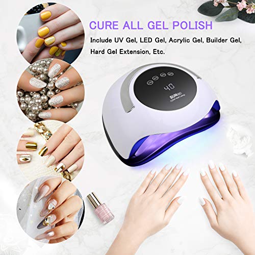 image for 120W UV LED Nail Lamp, Easkep Faster Nail Dryer for Gel Polish with 4 