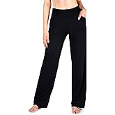 Yogipace Women's Petite/Regular/Tall Straight Leg Relaxed Fit Yoga Pants, Lightweight Lounge Sweatpants