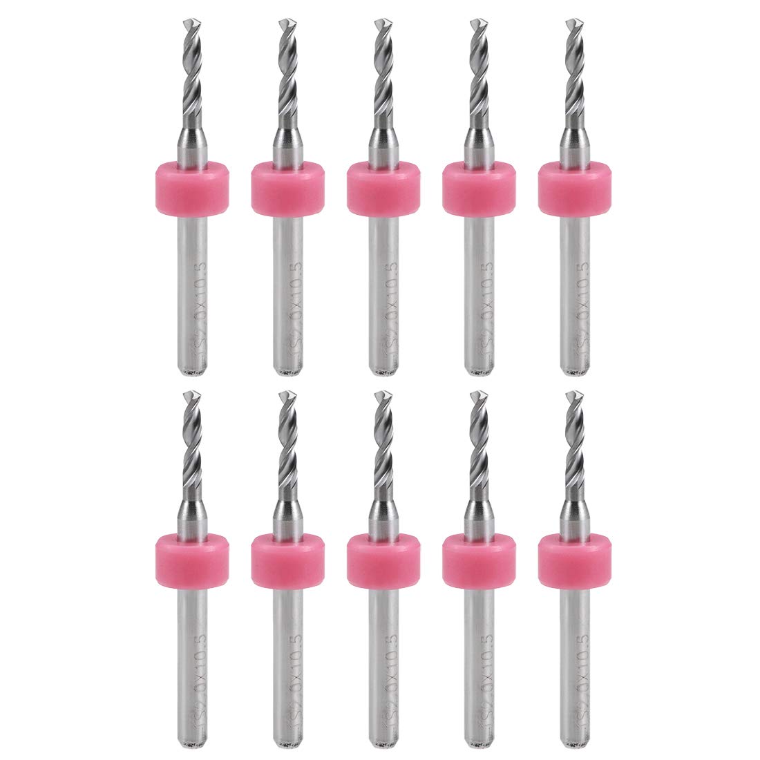 sourcing map PCB Drill Bits 2mm Tungsten Carbide Rotary Tool Jewelry CNC Engraving Print Circuit Board Micro Drill Bits 1/8 Inch Shank 10 Pcs