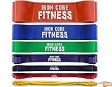 Warm Up Bands for Activation and Shoulder Warm Up - Extra Light Weight Wide Leg Resistance Bands for Legs and Butt for Women and Men - Gym Equipment Bands - Warming Up Rubber Bands - XX Small Yellow