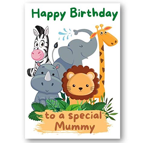 Second Ave Mummy Children's Kids Safari Birthday Card For Her Greetings Card