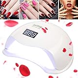 Cabinet Nail Dryer, OUTTOP Quick Dry Sun5 48W UV LED Nail Lamp with 4 Timer Setting Mode and Automatic Senor Gel Nail Polish Kit with UV Light for Gel Nail Polish (White)
