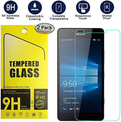Nokia Lumia 930 Screen Protector [2 Pack], KYAL Glass Screen Protector- [Tempered Glass] 9H Hardness, Bubble Free, Extra thin Screen Protector for Nokia Lumia 930
