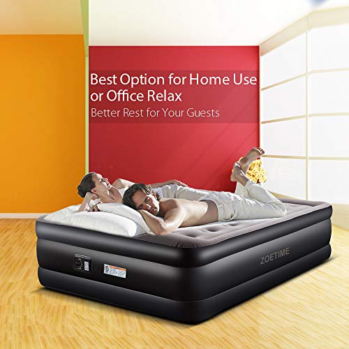 Zoetime Upgraded Queen Air Mattress Double Blow Up Elevated Raised