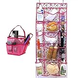 Set of 2 - Mesh Shower Caddy Bag Bathroom Organizer Accessories Tote Quick Dry