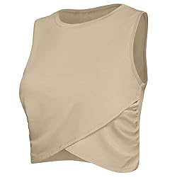 Sanutch Workout Fitness Casual Basic Crop Tops