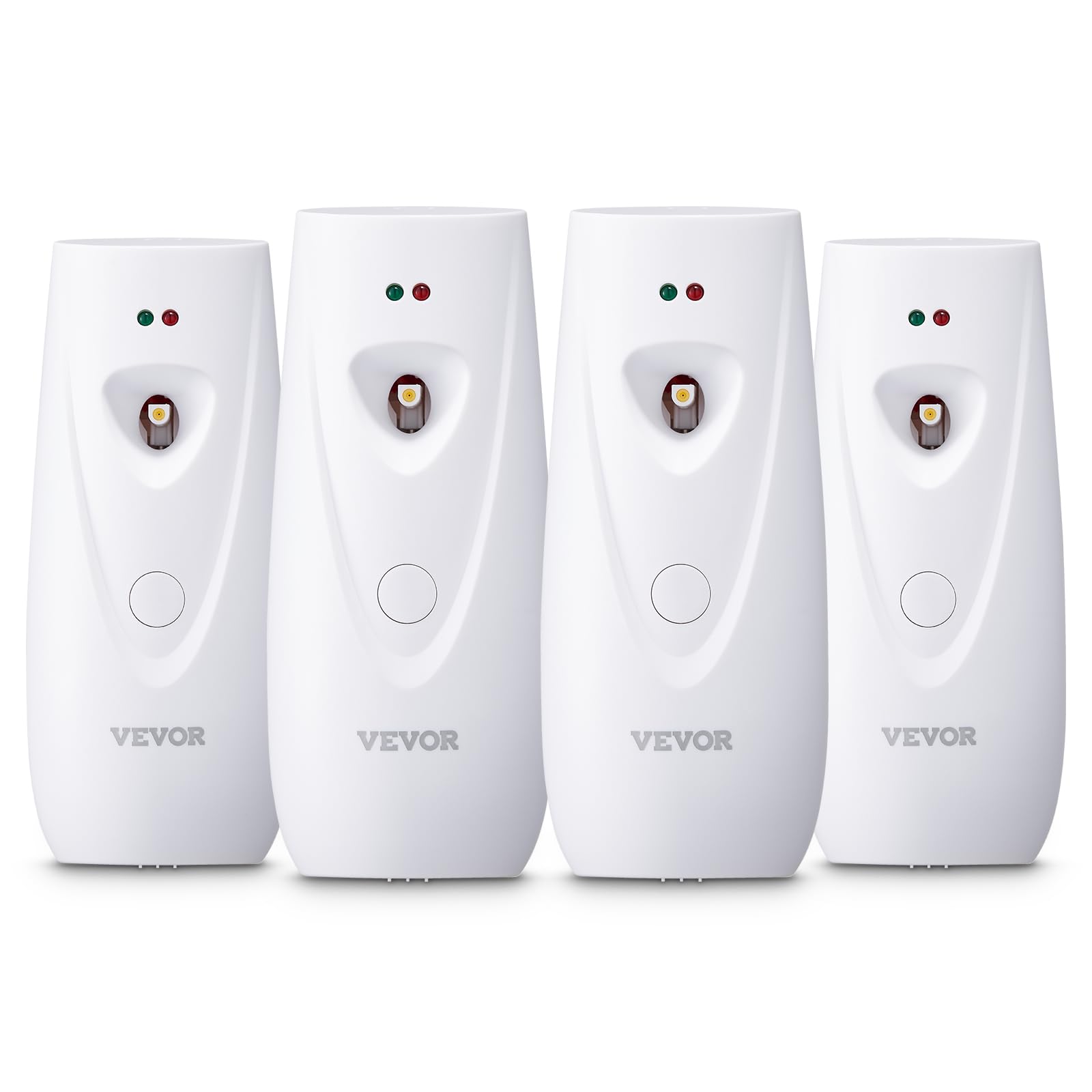 Photo 1 of VEVOR Automatic Air Freshener Spray Dispenser, 4-Pack, Wall Mounted or Free Standing, Battery Operated, Multiple Time Settings for Home, Indoor, Bathrooms, Offices, Hotels, Commercial Places, White