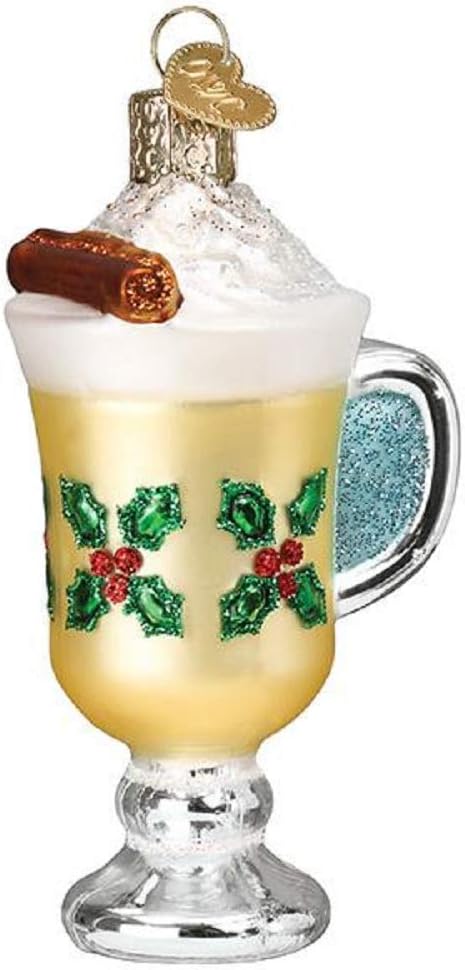 Ornaments - Old World Christmas Eggnog Blown Glass 2020 Unique Christmas Ornaments for Christmas Tree Decorations
