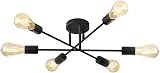 ANWIO Modern 6 Head Sputnik Light E27 Black Ceiling Fixture view 6