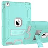 iPad 2 / iPad 3 / iPad 4 Case, BENTOBEN Kickstand Heavy Duty Shockproof Anti-slip 3 in 1 Full-body Rugged Soft Rubber Hard PC Protective Case for iPad 2nd / 3rd / 4th Generation, Mist Blue/Light Gray