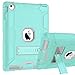 iPad 2 / iPad 3 / iPad 4 Case, BENTOBEN Kickstand Heavy Duty Shockproof Anti-slip 3 in 1 Full-body Rugged Soft Rubber Hard PC Protective Case for iPad 2nd / 3rd / 4th Generation, Mist Blue/Light Gray