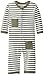 L'ovedbaby Unisex-Baby Newborn Organic Long-Sleeve Overall, Sage/White, 6/9 Months