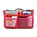 GEARONIC TM Lady Women Travel Insert Organizer Compartment Bag Handbag Purse Large Liner Tidy Bag - Hot Pink
