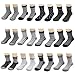 ShoppeWatch 12 Pairs Baby Toddler Socks with Grips Anti Slip Non Skid Boys 2T BBSK38B