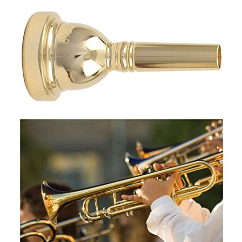 ALLCACA Alto Trombone Mouthpiece Copper Trombone Mouthpieces, 6 1/2AL, Gold - Thumbnail 5