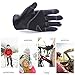 Cycling Gloves, Waterproof Leather Touchscreen in Winter Outdoor Windproof Bike Gloves Fasion Work Gloves Adjustable Size- Black, M
