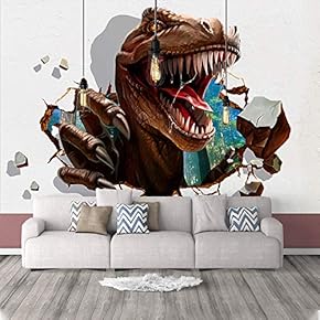 Wall Mural 3D Image of Dinosaurs Removable Self-Adhesive Large Wallpaper - 66x96 inches