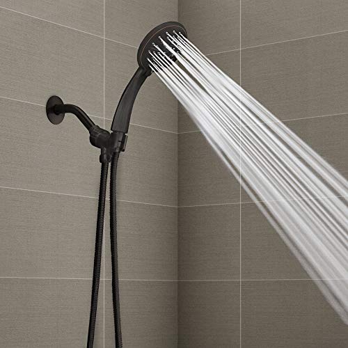 ShowerMaxx | Choice Series | 3 Spray Settings 4.4 inch Hand Held Shower Head with Long Stainless Steel Hose | Easy-to-Remove Flow Restrictor to MAXX-imize Your Shower | Oil Rubbed Bronze Finish