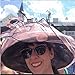 June's Young Women Church Derby Hat Sun Hats Wide Brim Fancy Derby Hat Polka Dot Pink
