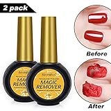 2 Pcs Magic Nail Polish Remover, Professional Removes Soak-Off Gel Nail Polish In 3-5 Minutes (2 Pcs Nail Polish Remover)