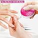 Electric Manicure Pedicure Nail File Set - 5 in 1 Mini Professional Electric Nail Drill Trimmer Grinder Machine Kit for natural Toes Fingernails Acrylic nails (2018 New, Rose Red)