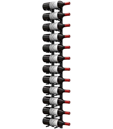 Modern Wall-Mounted Wine Rack (Holds 12 Bottles) Includes