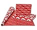 American Greetings Christmas Reversible Wrapping Paper, Santa, Script Snowmen and Snowflakes, 4-Rolls, 160 Total Sq. Ft.