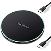 25W Fast Wireless Charger Pad,USB-C Wireless Phone Charging Station | Metal Frame Design,[25W Fast Charging] Wide Compatible with iPhone Duo,18-11/Airpods,Samsung Galaxy/Buds,LG/Pixel -Black