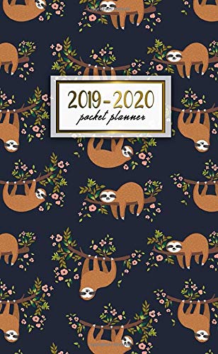 2019-2020 Pocket Planner: Two-Year Monthly Sloth Pocket Planner with Phone Book, Password Log and Notebook. Cute 24 Month Agenda, Diary, Calendar and Organizer. by Nifty Planners, Sloth Planners